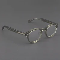 Montura de gafas ópticas para hombre y mujer, gafas Vintage de Johnny Depp, montura de gafas de acetato para ordenador, lentes transparentes