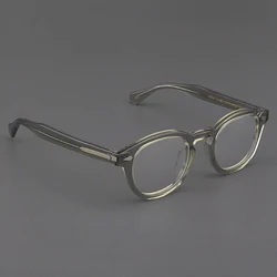 Optical Eyeglasses Frame Men Women Johnny Depp Vintage Glasses Computer Acetate Spectacle Frame For Male Clear Lens