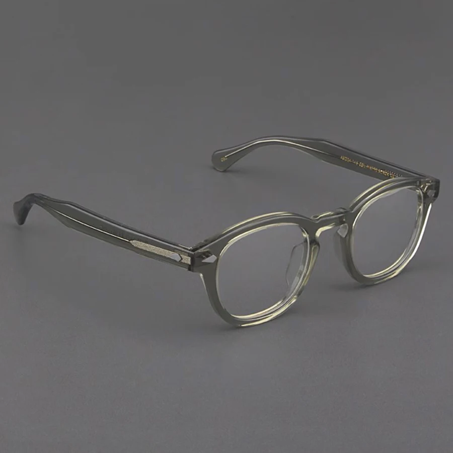 Oprawki okularów optycznych męskie damskie Johnny Depp vintage okulary komputerowe octanowe oprawki do okularów dla mężczyzn przezroczyste szkła