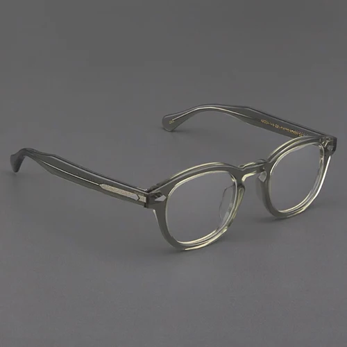 Imagen 1 del producto Montura de gafas ópticas para hombre y mujer, gafas Vintage de Johnny Depp, montura de gafas de acetato para ordenador, lentes transparentes