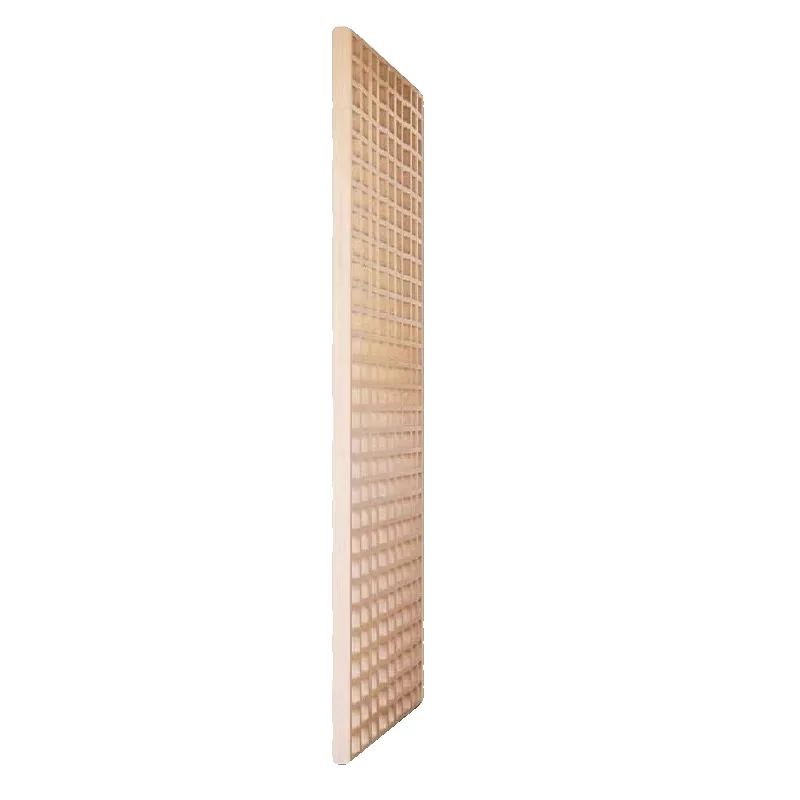 

All solid wood lattice screen partition rotating log wind entrance Japanese minimalist hollow designer