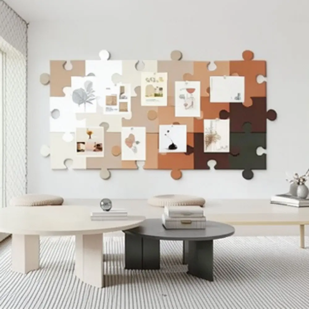 Self Adhesive Felt Wall Sticker Modular Board For Bedroom Living Room Decor Geometric Abstract Background Photo Message Display