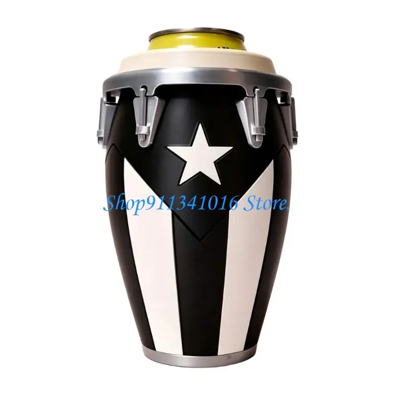  Fashion 3D Printed Can Accessory With Conga Drum Design And Flag Detailing