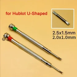 Stainless Steel H-type Screwdriver for Hublot U-Shaped Screwdrivers High Quality Repairing WatchBands Silver Watch Screw Driver