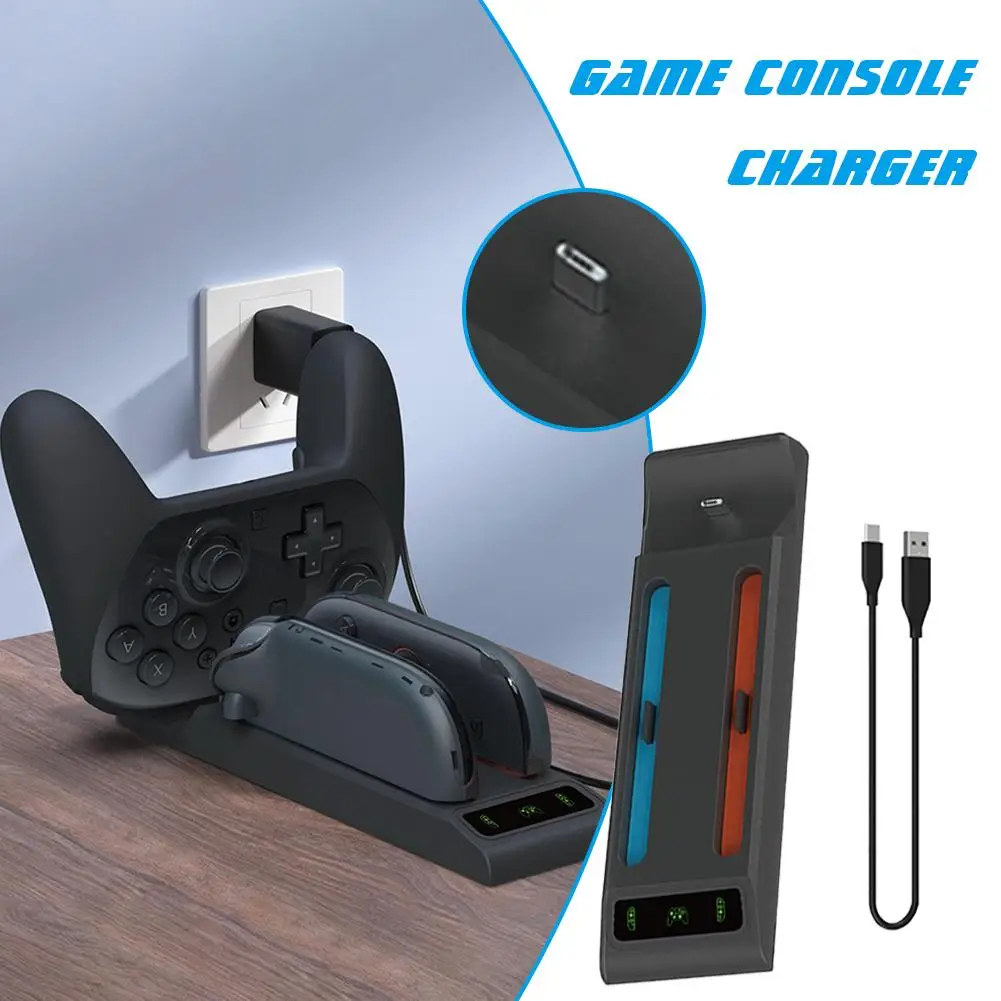 3 في 1 جهاز شحن للتبديل 2 ل Joycon للتبديل 2 برو وحدات تحكم مؤشر Led قاعدة محطة شحن للوحة الألعاب B3x0