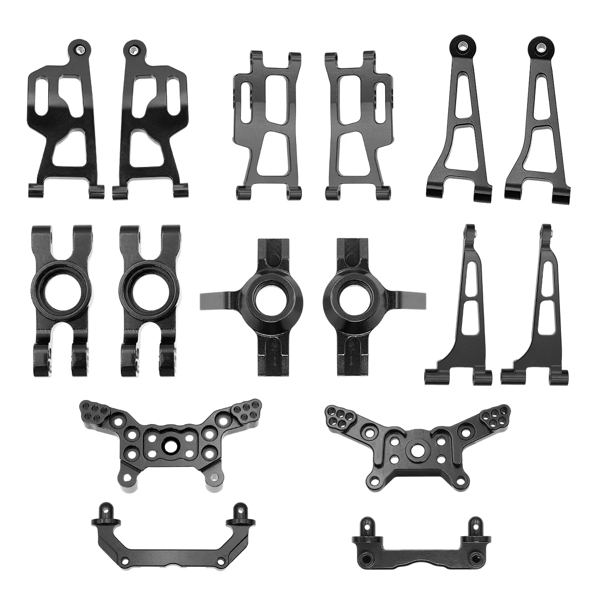 1 Set Mjx 14210 14209 Body Post Metal Steering Cup Upper Lower Swing Arm Set Shock Tower Bracket RC Car Upgrade Replacement Part