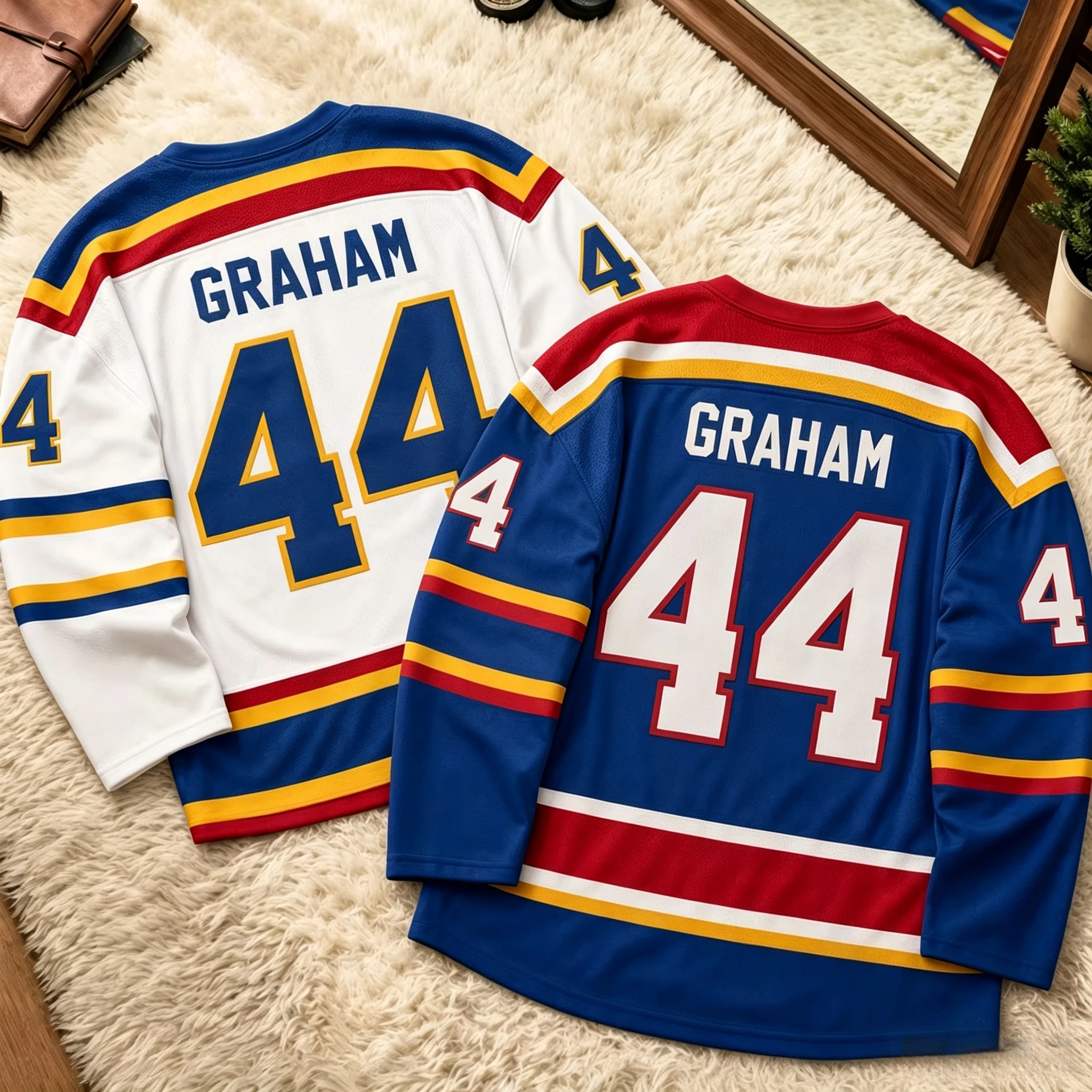 2026 Summer New Briar University Hockey Jersey Cosplay Long Sleeve V-neck T-shirt Graham 44 Off Campus Sports Top for Men Women