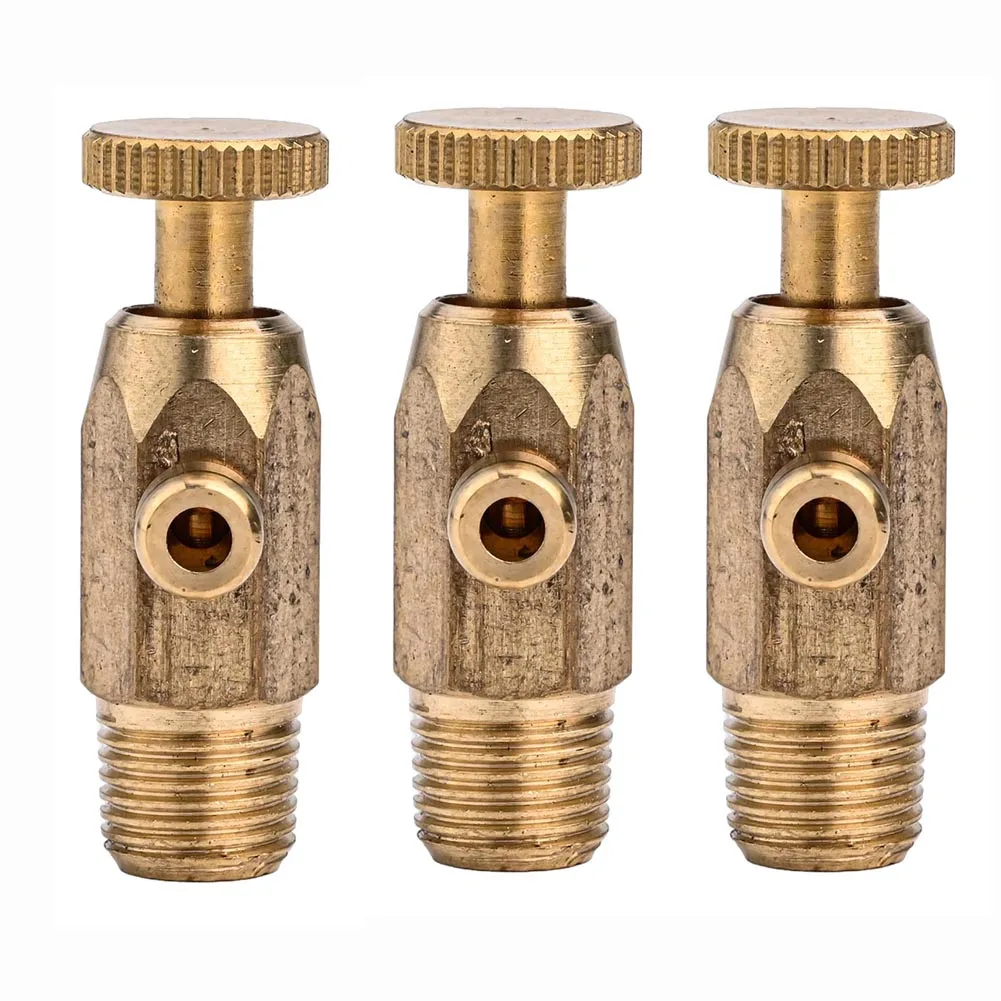 Manifold Exhaust Valve Brass Air Pressure Valve Compact For Tight Spaces High Pressure Resistance For Cast Iron Radiators