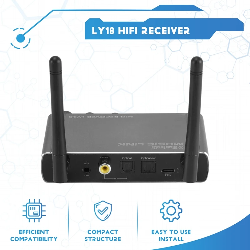 جديد LY18 HIFI ضياع بلوتوث استقبال لمسافات طويلة بلوتوث محول 5.4 محول الصوت استقبال لاسلكي 6 في 1-PZW