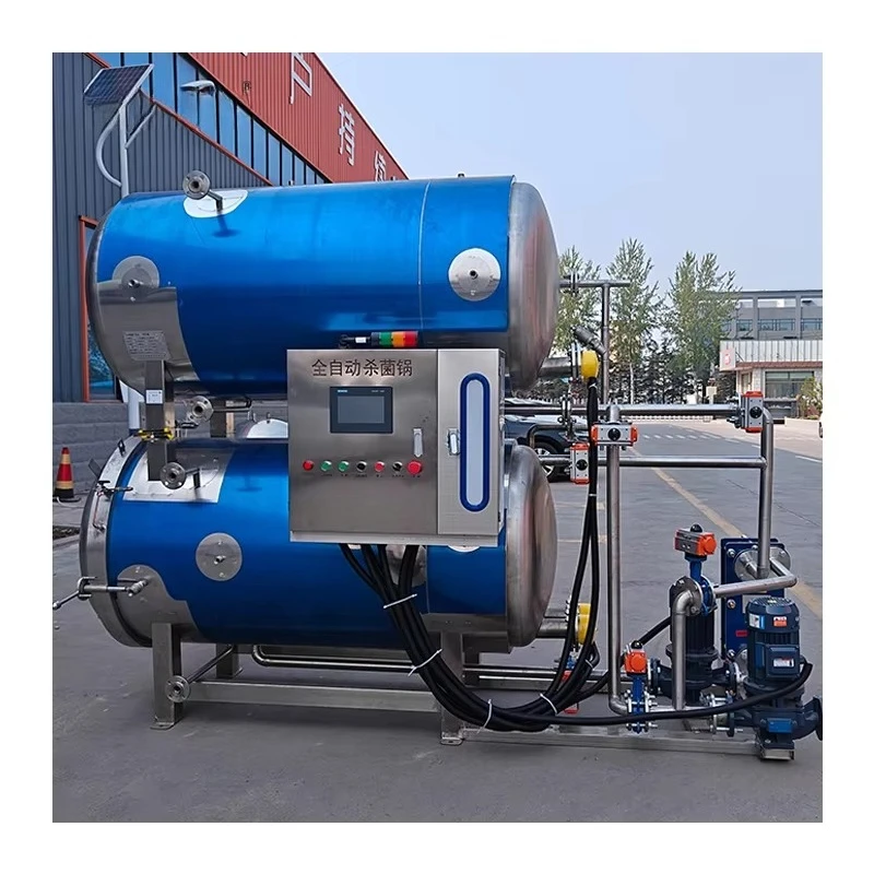 Customized Automatic Spray Retort Sterilizer High Temperature Stainless Pot  Water Bath Autoclave Machine For Food Sterilizing