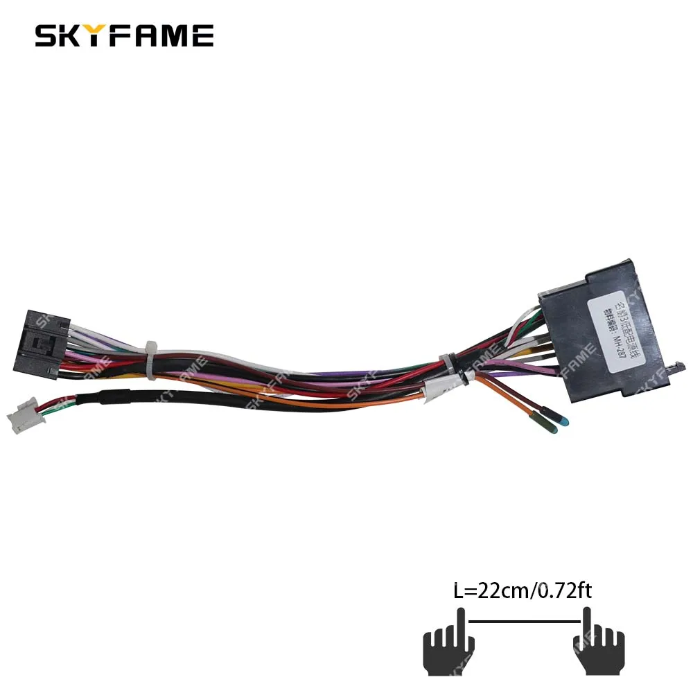 SKYFAME سيارة 16pin الأسلاك تسخير محول فك أندرويد راديو كابل الطاقة ل MG3