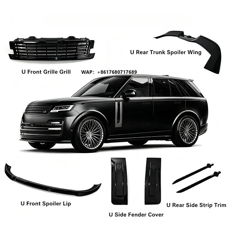 Urban Style Body Kit with Front Lip Rear Spoiler Side Skirts Bumper and Diffuser for LR Range Rover L460 2023 2026 Glossy Black