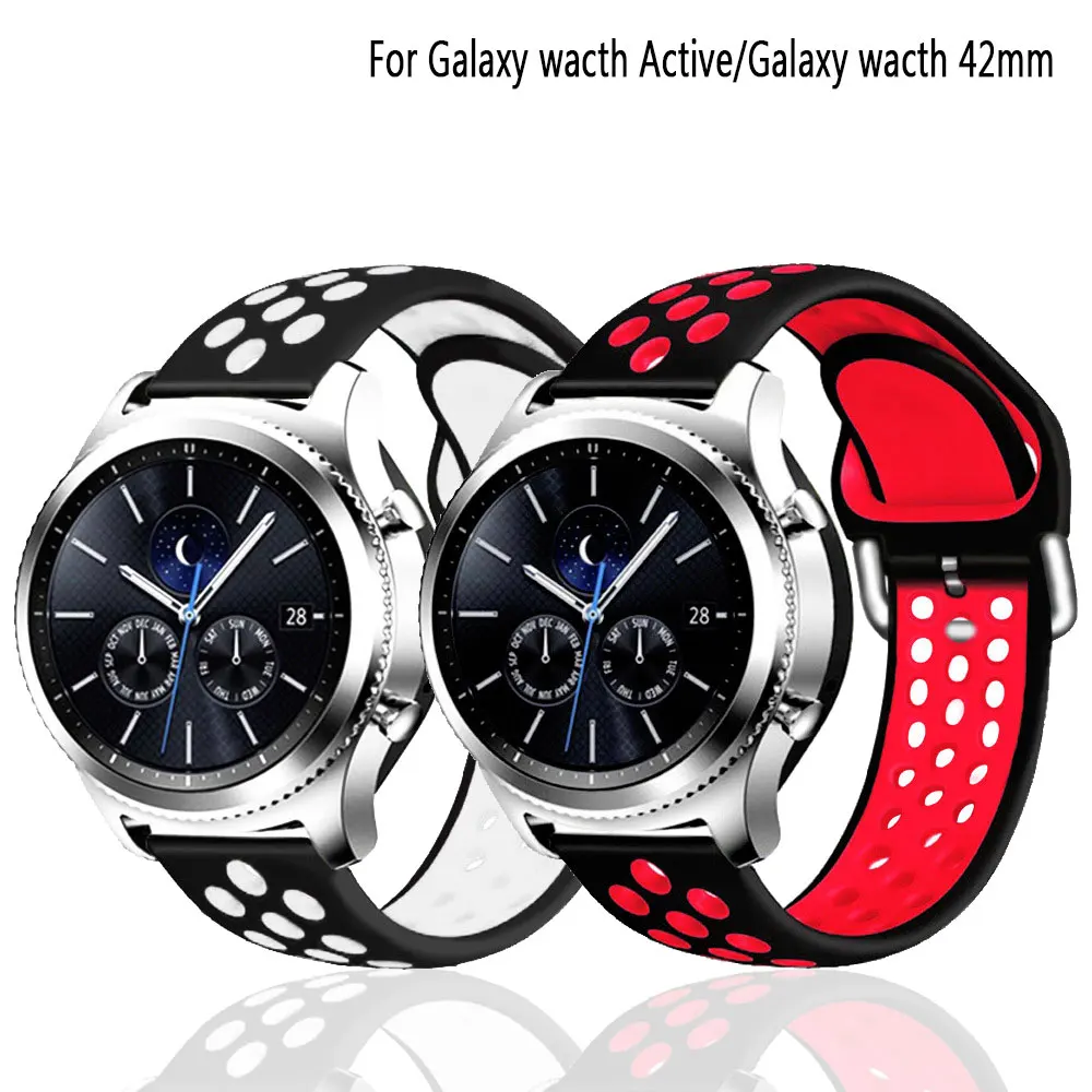 Soft silicone Watchband For Samsung Gear S2 Galaxy Watch Sport Strap For Huami Amazfit GTR Bip Garmin Forerunner 645 Watch Band