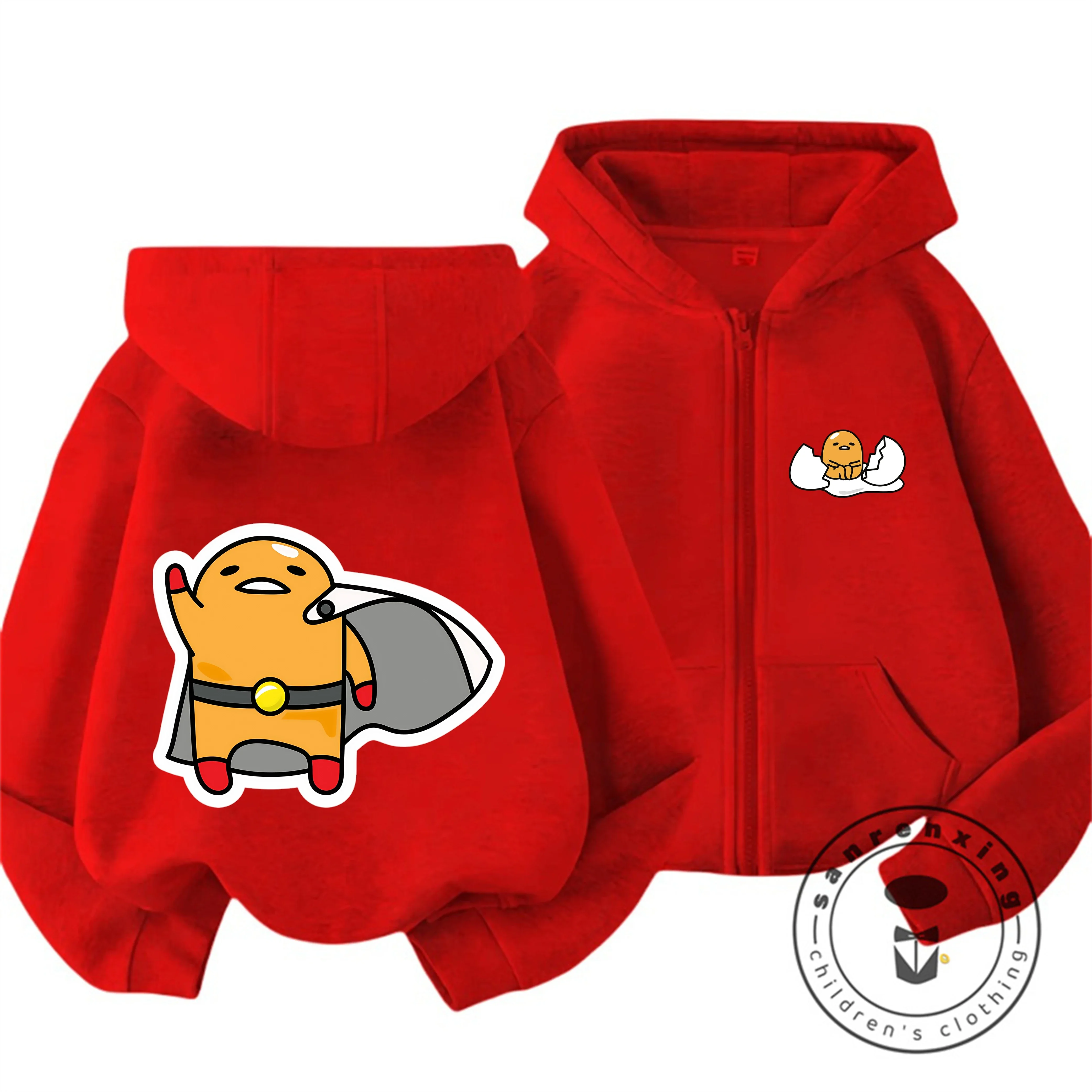

Street Style Zip Hoodie Hot Cartoon Trendy Casual Winter Kids Wear Gudetama Boys Girls 3 14
