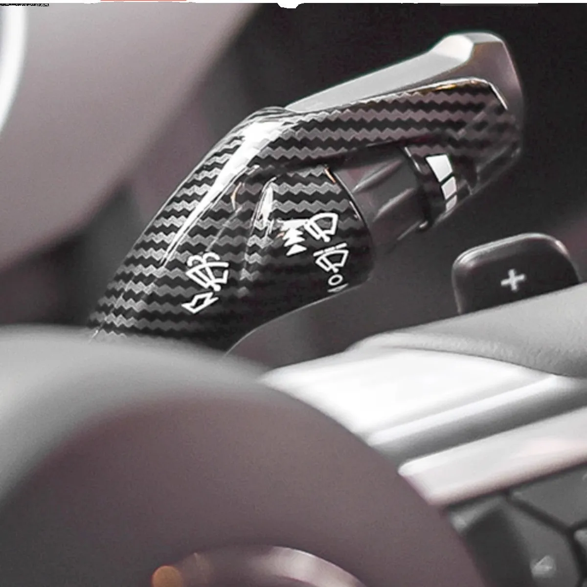

2PCS for Ford Mustang 2015-2020 Mondeo Taurus Edge Kuga Interior Accessories LHD ABS Car Shift Lever Wiper Rod Cover Trim Frame