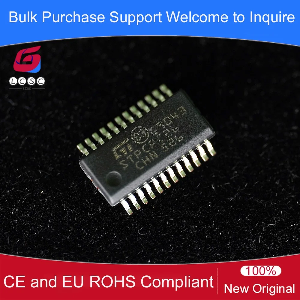10Pcs/Original STP16CPC26PTR STPCPC26 PWM 16Output Linear Shift Register Analog 90mA 3V-5.5V QSOP-24-150mil LED Drivers ICs