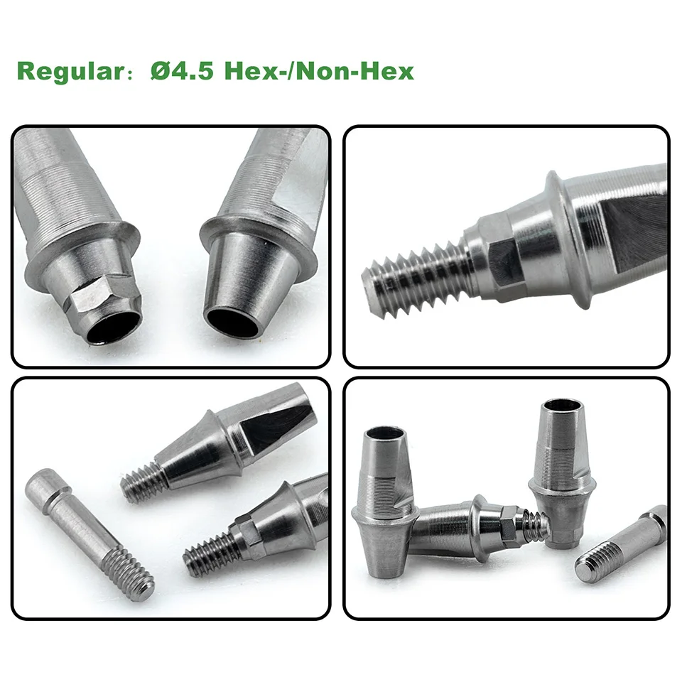 10PCS Dentium Compatible Ti-Base Custom Abutment TC4 ELI Pre-Milled Blank CAD CAM Dental Implant Lab Prosthetic Bridge Solution