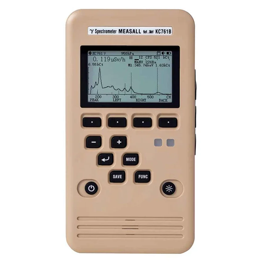 KC761B Spectrometer Handheld Energy Spectrum Analyzer Nuclear Radiation Alarm Geiger Counter Radiation Detection for Radioactivi