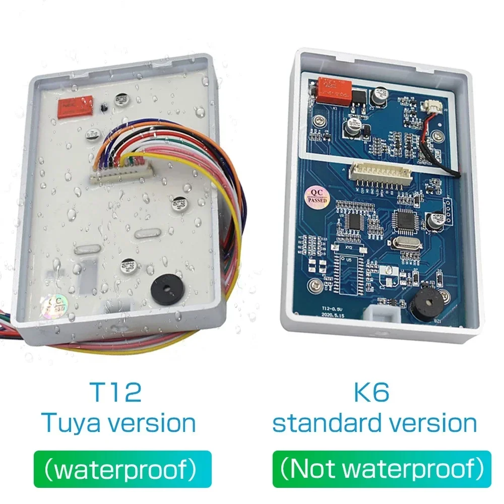 Imagem -03 - Wifi Tuya App Backlight Toque 125khz Rfid Cartão de Controle Acesso Leitor Cartão Teclado Wg26 Saída Alarme Gerenciamento Cartão Suporte