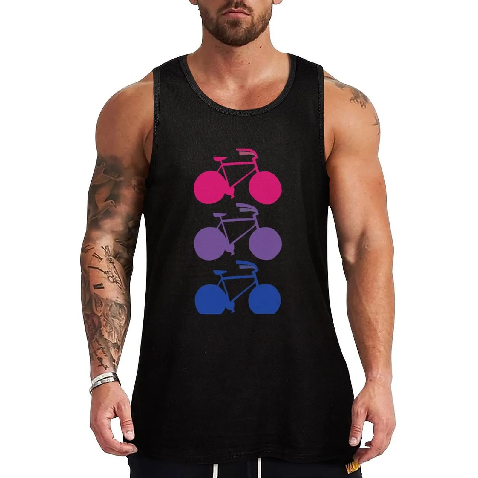 

Bi-cycle Tank Top Fitness men clothing Short sleeve singlets for men men gym clothing