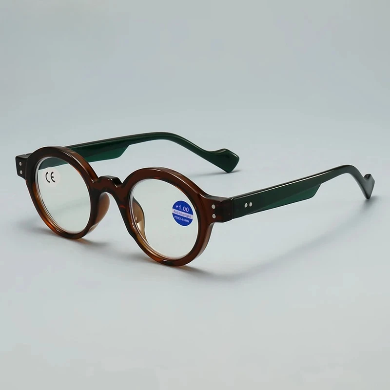 Neue Mode Lesebrille Männer Frauen Runde Rahmen Anti Blau Licht Transparente Linse Presbyopie Brillen