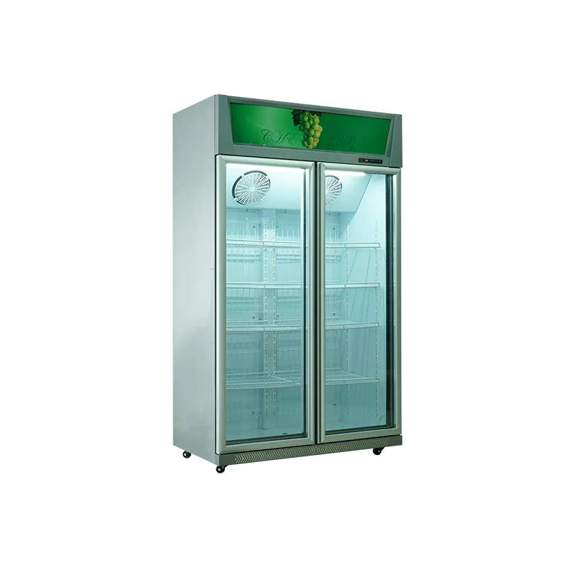 

Refrigerator Double door commercial refrigerator and freezer air-cooled chiller