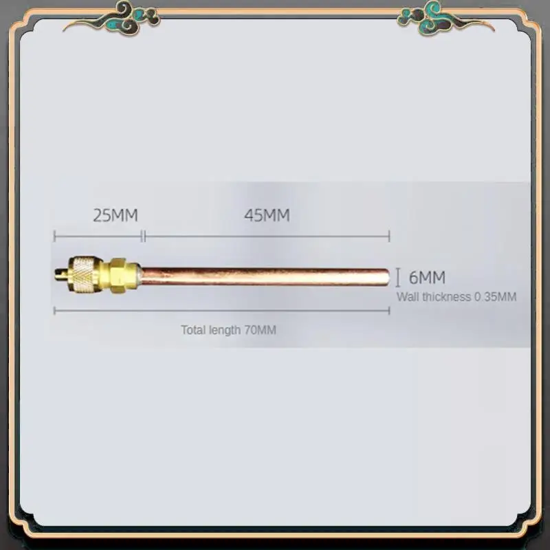 Haste da válvula de acesso haste da válvula cobre 1/4 Polegada sae 1/4 Polegada od 2.755 Polegada haste forte núcleo ac ar condicionado refrigeração