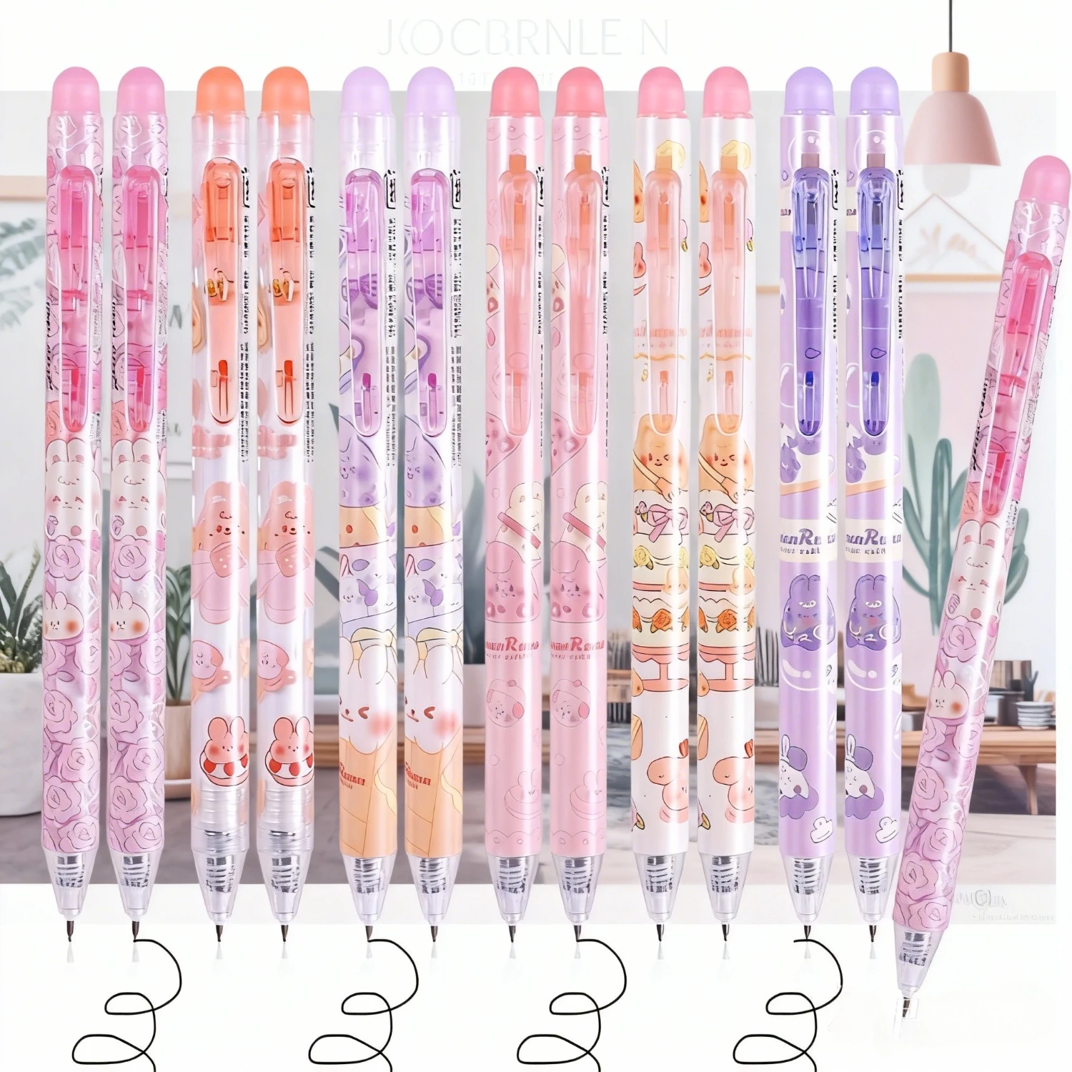 

6pcs Erasable Neutral Pens, 0.5mm Blue Ink, Student Office Daily Writing Supplies, Smooth Writing, Quick Dry, Reusable