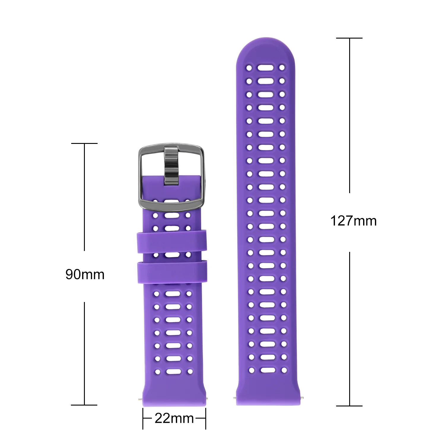 20mm 22mm Universal Watch Band with Breathable Air Hole Quick Release Waterproof Soft Silicone For Huawei Samsung  Amazfit Coros