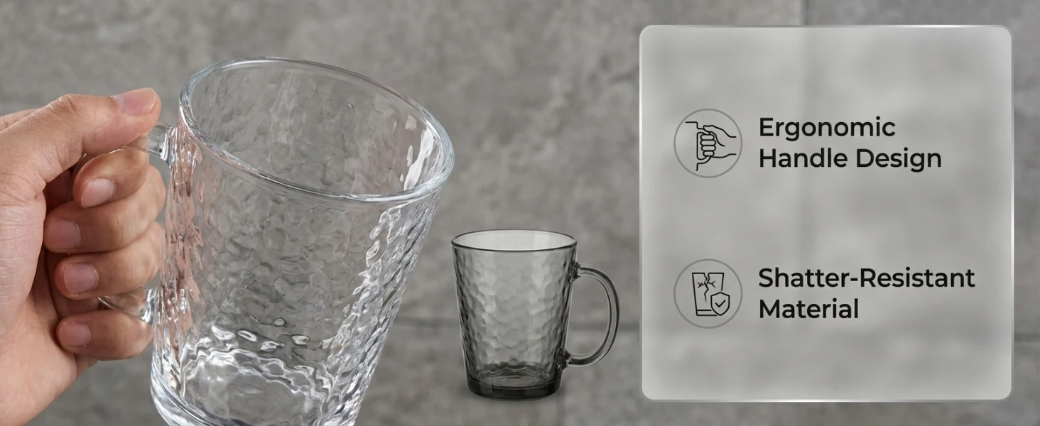 Glacier Ripple Bathroom Tumbler Rounded Cup Mouth For Lips Home_voghion.com