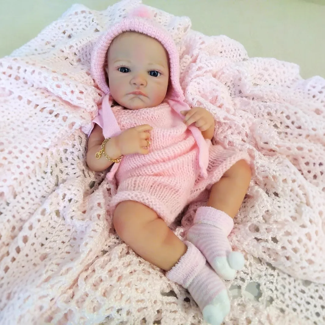 Reborn Silikon Baby realistische Neugeborene Babypuppen Spielzeug Weihnachtsgeschenk lebensechte echte Babypuppen, die echt aussehen Baby bemaltes Spielzeug