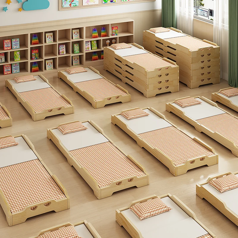 Tempat Tidur TK, Tempat Tidur Tidur Siang Sekolah Dasar Untuk Kelas Penjaga, Tempat Tidur Susun Kayu Solid Untuk Kelas Makan Siang, Waktu Tidur Siang Anak