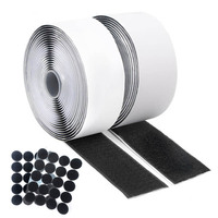 25M Reusable Self-adhesive Hook and Loop Fastener Tape Magic Nylon Sticker Strips with Glue for DIY Craft Accessories 1/5M