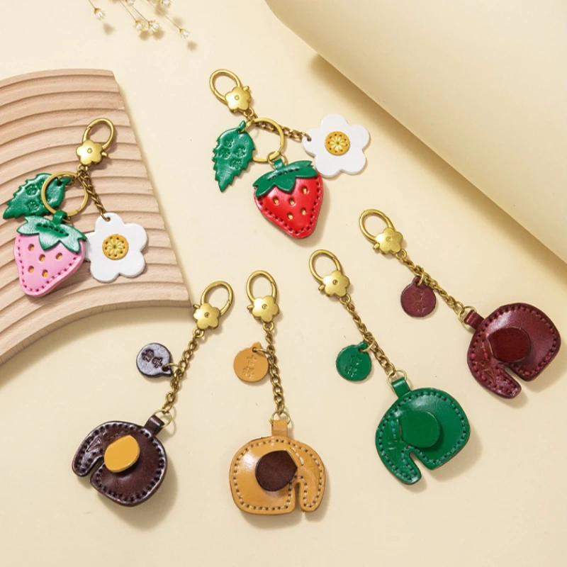 

Кожаный брелок премиум-класса - милый брелок ручной работы в форме слона из натуральной кожи, подвеска-подвеска для сумки для повседневного украшения