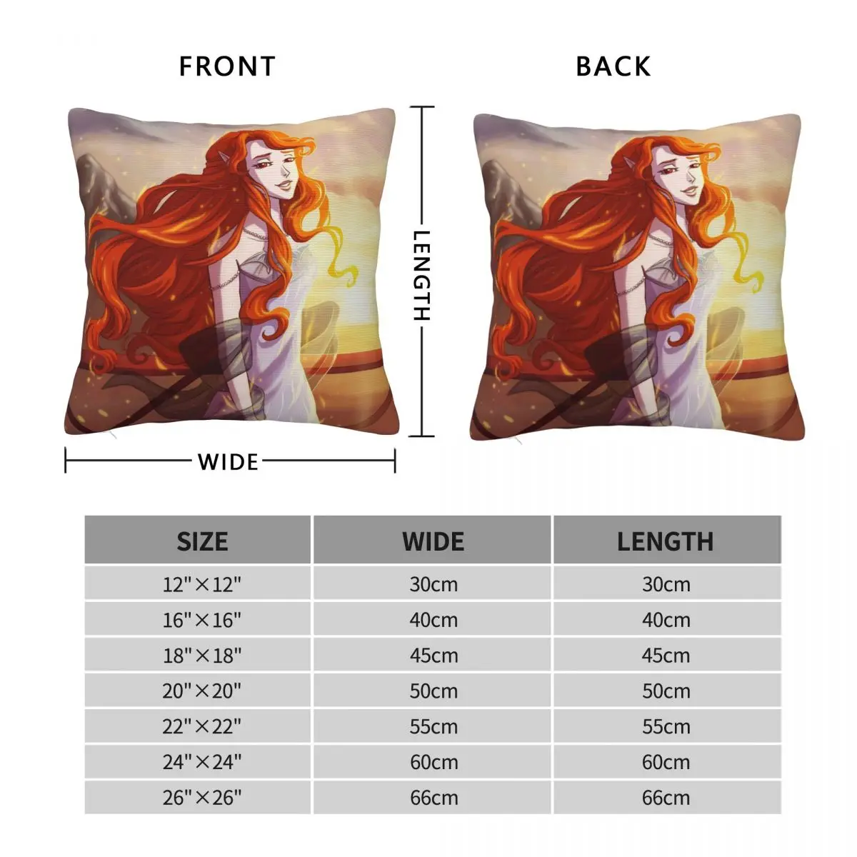 Castlevania Lenore Vampire Square Pillowcase Polyester Linen Velvet Creative Zip Decor Sofa Seater Cushion Cover Wholesale 18