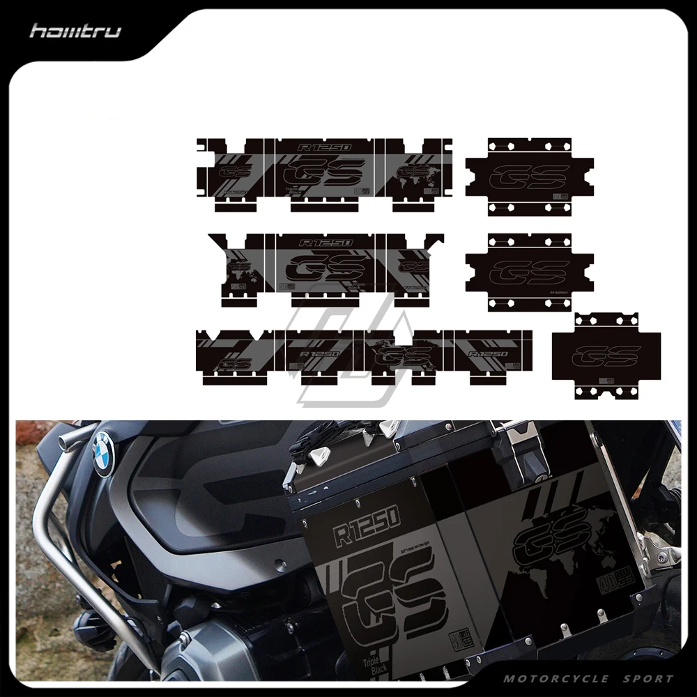 Motorcycle Aluminum Box Sticker Case for BMW Panniers 40 GS R1250GS Triple Black Adventure 2019-2021