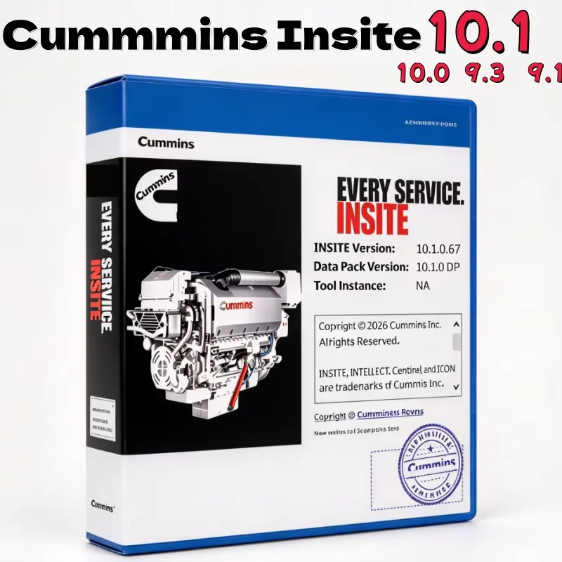 2026 Newest Cummins Insite 10.1/10.0/9.3/9.1 Diagnostic Software Cummins Software Pro Fault Code Engine Tests for CMS Electronic