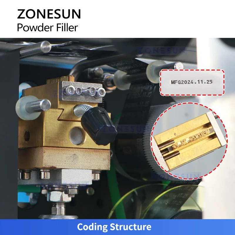 ZONESUN ZS-FM380 Mesin Pengisi Auger Bubuk Stik Mesin Pengemas Sachet untuk Kopi, Susu, Bubuk Halus