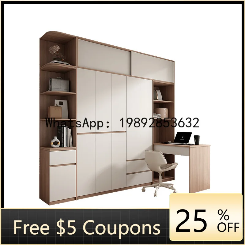 

Z3 Sectional Wardrobe with Extendable Desk Integrated Modern Simple Two-Door Three-Door Four-Door Combination Bedroom Wardrobe