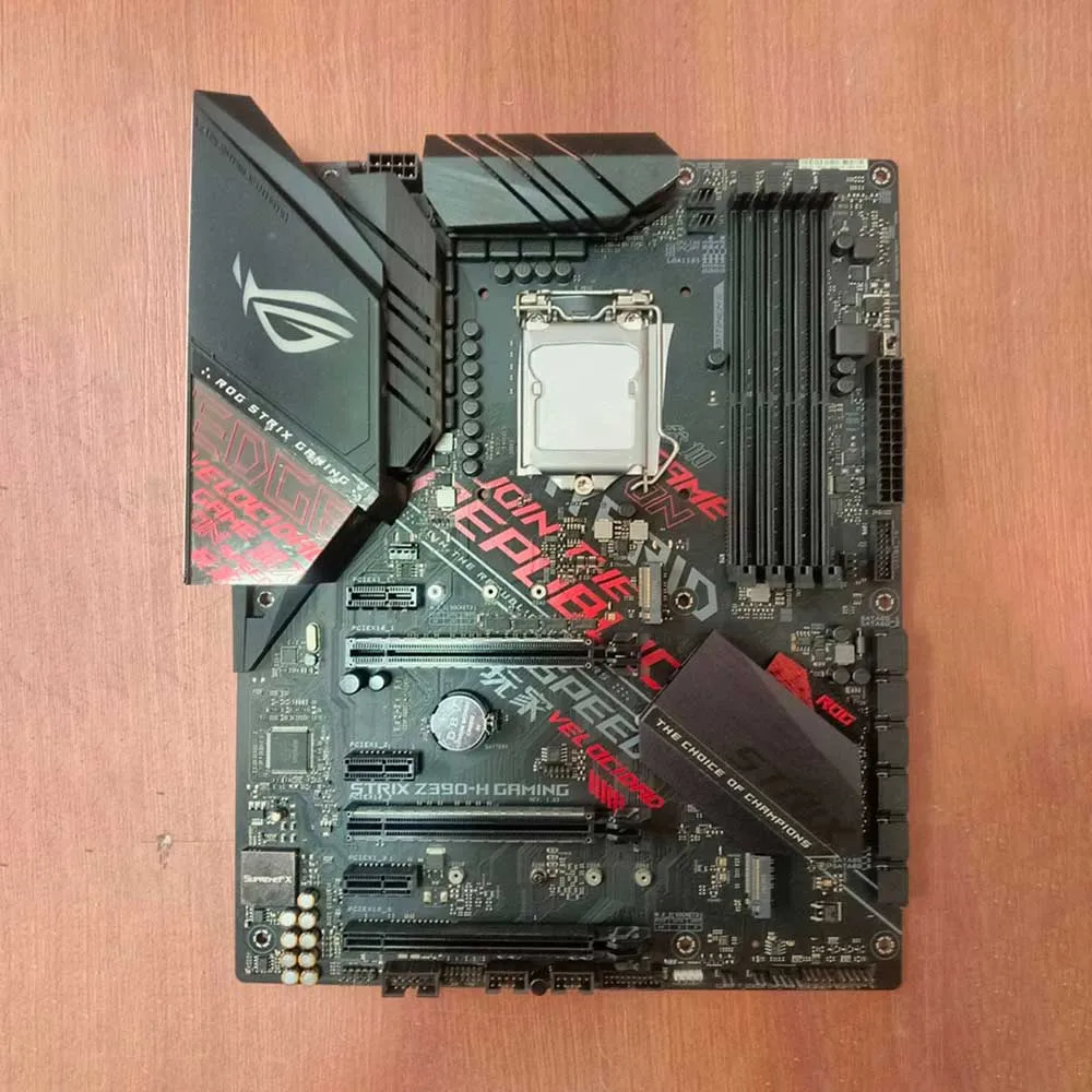 دعم اللوحة الأم i9-9900KF i7-9700 8700K i5-9400F 8600K CPU 4xDDR4 LGA1151 M.2 PCIE 3.0 ATX STRIX Z390-H GAMING