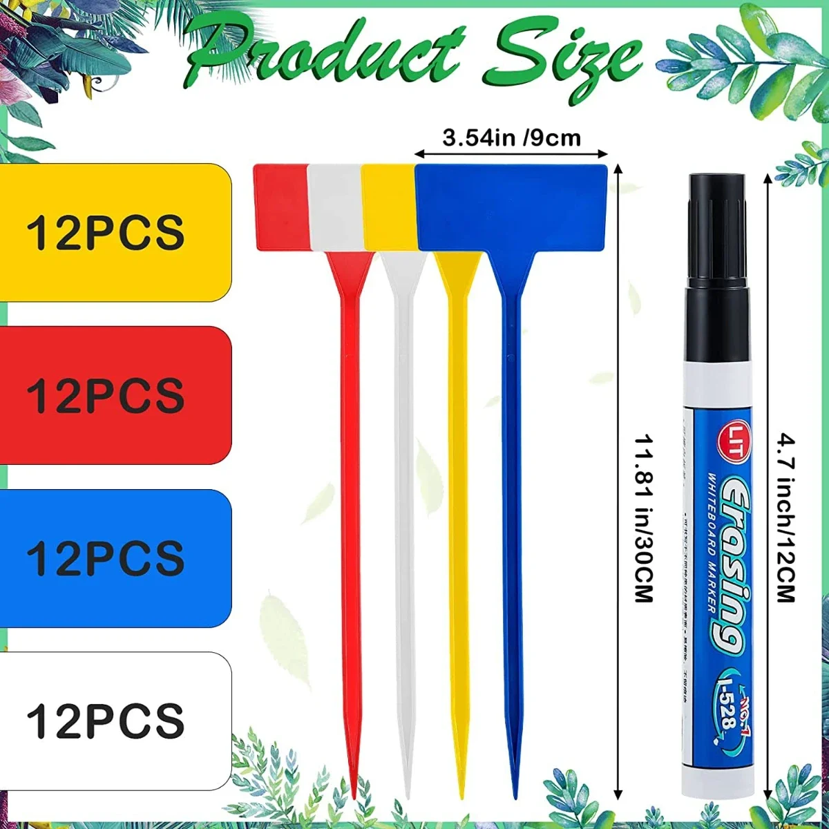 Plastic T-shaped label about 29cm, plant insert, gardening label, flower tag, plant identification tag, ground insert