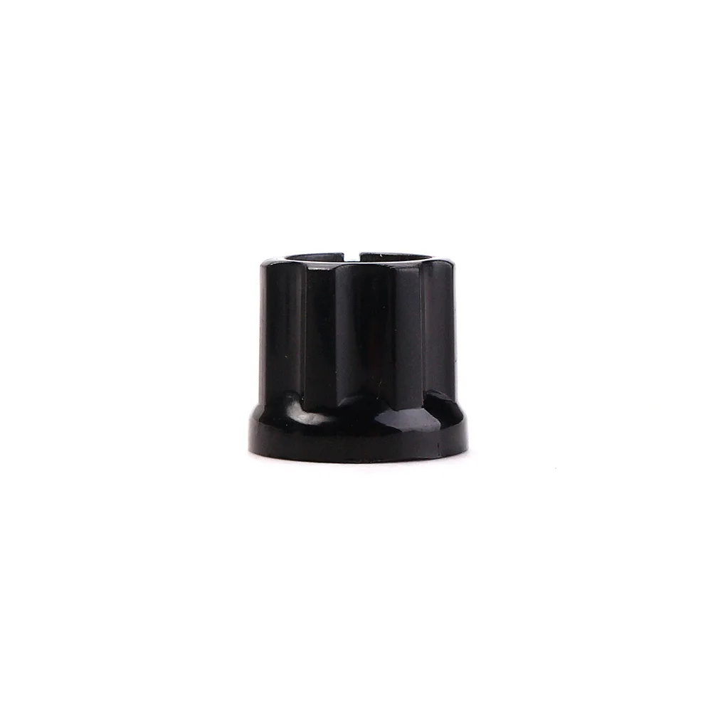 

4Pcs Aluminum Foil Guitar Bass Amp Knobs Black Silver Vintage Plastic D-Type Shaft Potentiometer Controls Bass Amp Knob