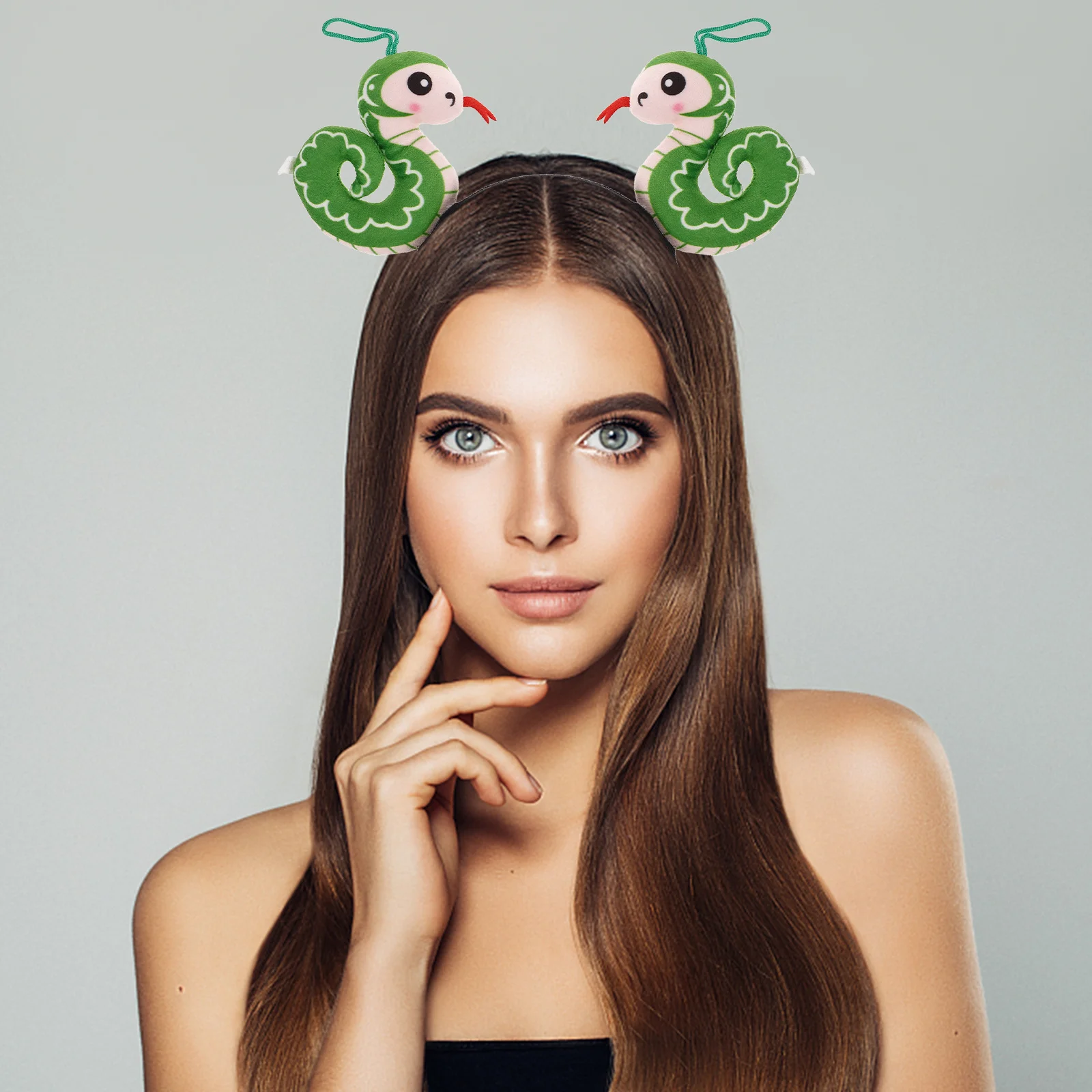 

1 Cartoon Snake Zodiac Headband Cute and Playful Design Comfortable Wear for Lunar New Year Spring Festival Party Costume Supply