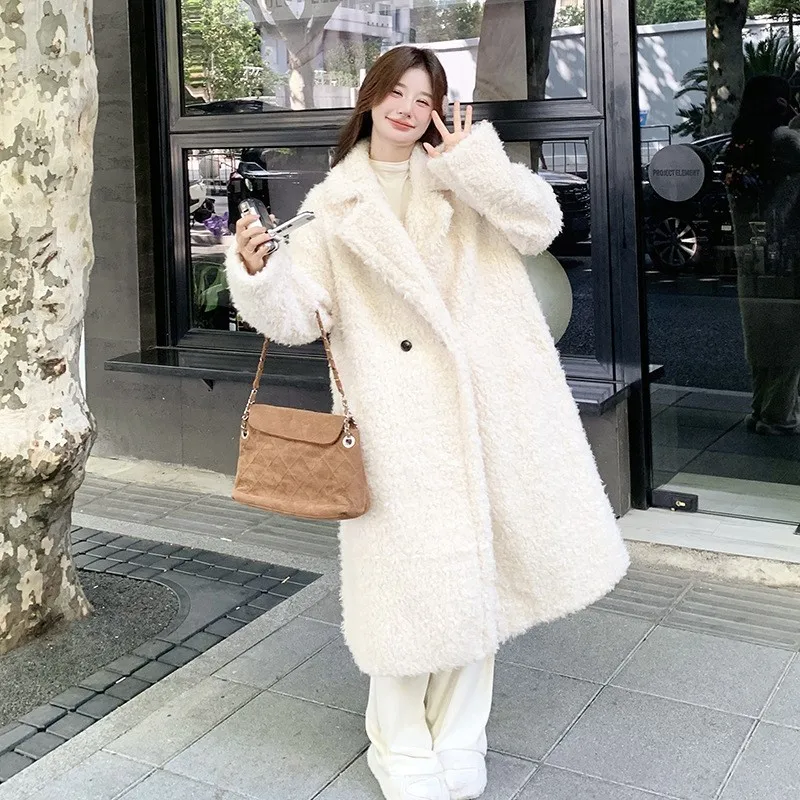 

New Friendly Long Coat For Autumn And Winter With Delicate Soft Fluffy Texture And Simple Matching To Create A Fashionable Look