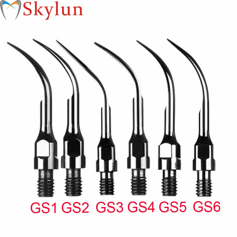 SKYLUN 5PCS Dental Ultrasonic Scaler Tips GS1 GS2 GS3 GS4 GS5 GS6 Perio Scaling Tips Fit SIRONA Series