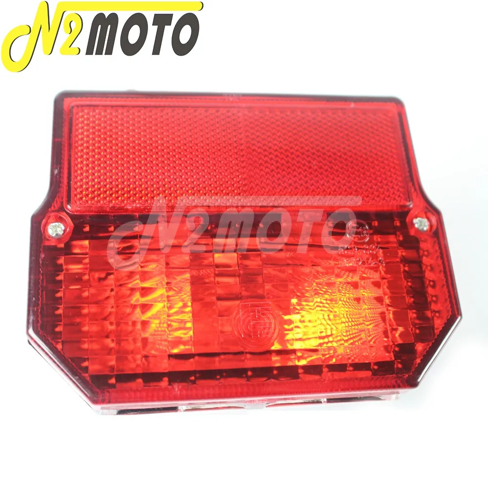 Motorcycle Rear Red Taillight Integrated Reflector License Plate Light For MZ ETZ SUZUKI TS 125 150 250 251 301 Simson SR50 S51