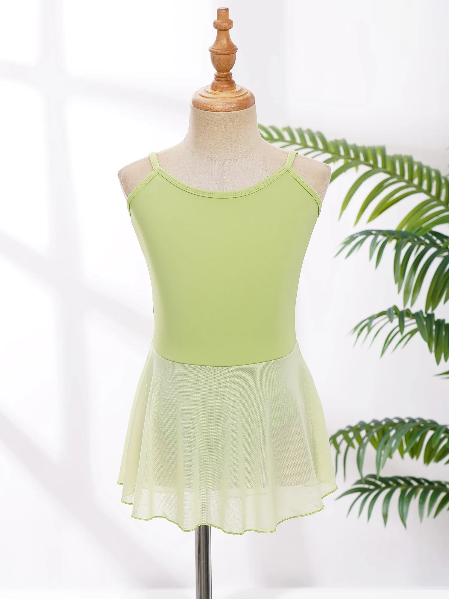 Vestido tutú de leotardo de Ballet para niñas, traje de entrenamiento para gimnasia con tirantes finos, Ropa de baile, ropa de práctica de baile de bailarina