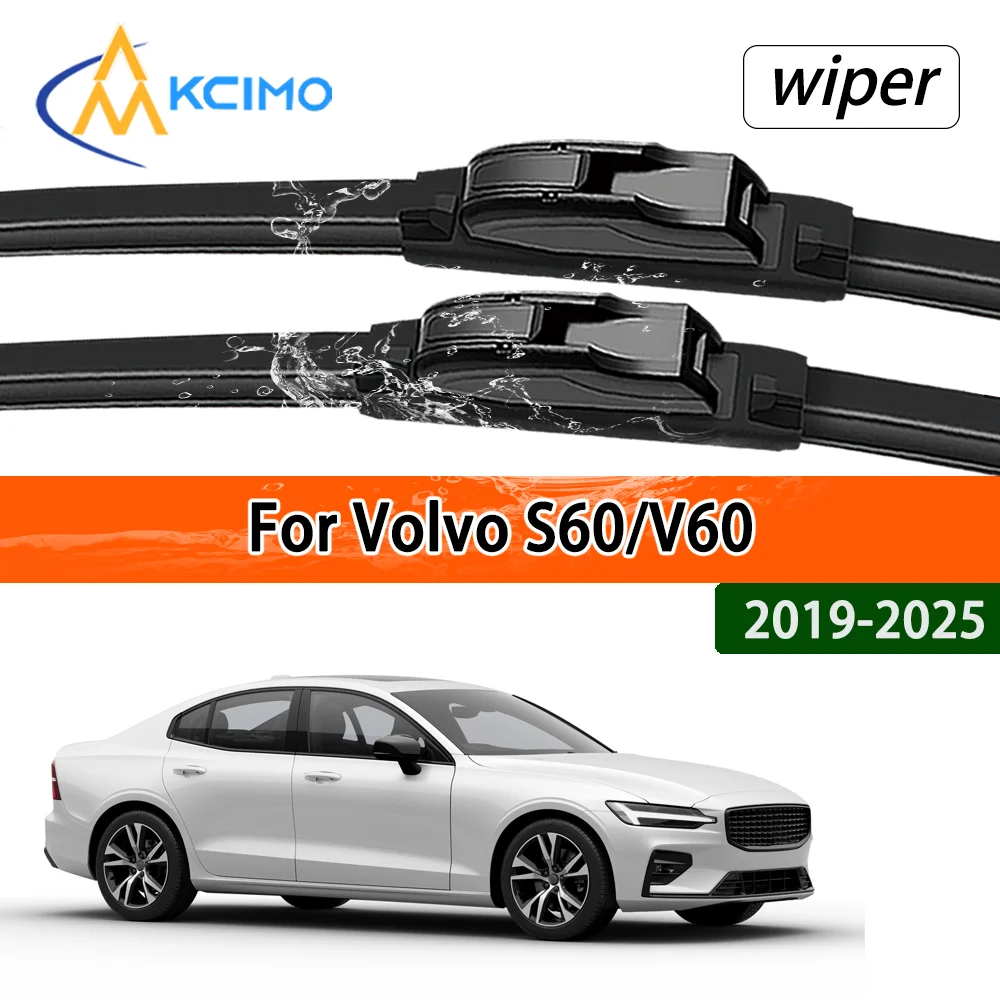 Für Volvo S60/V60 2019-2025 2020 2021 2022 Langlebige Slient Front Wischer Klingen Auto Windschutzscheibe fenster Wischer Zubehör