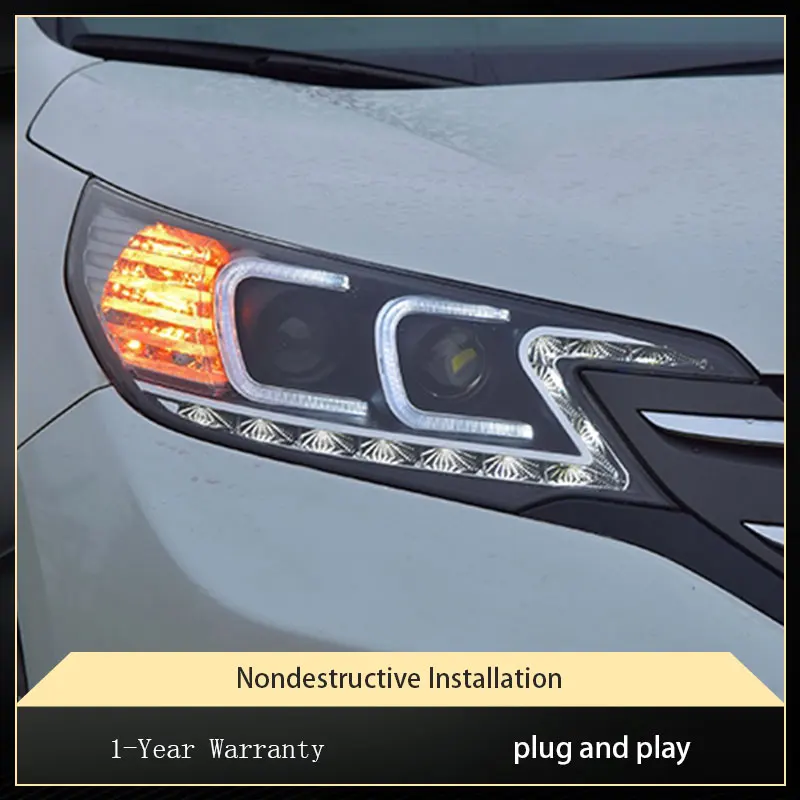 

Headlight For Honda CRV 2012 2013 2014 Car Lights DRL Upgrade Angel Eyes Design LED Bulbs Automotive Signal Lamp Accessories