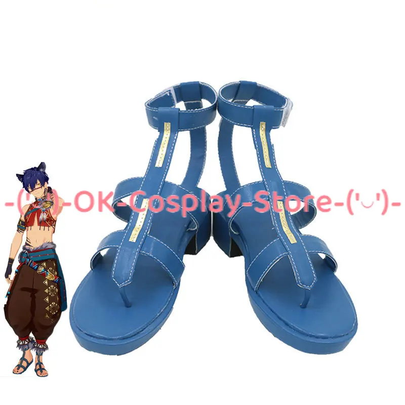 

Game Ensemble Stars Sazanami Jun Cosplay Shoes PU Leather Shoes Halloween Carnival Boots Prop Custom Made